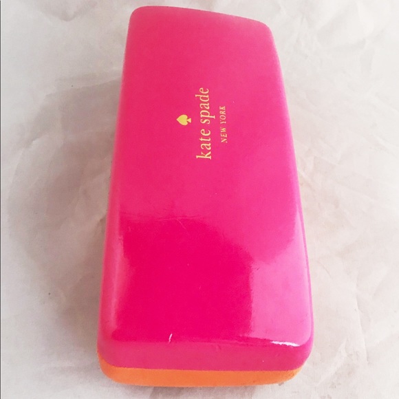 Kate Spade Eyeglasses Hard Case Pink Orange - Picture 5 of 6